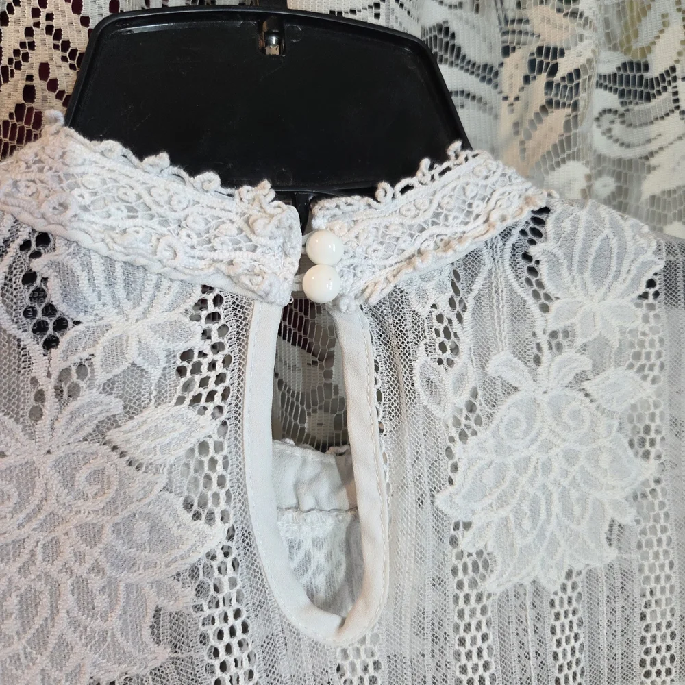 Miss Chievous White Lace Blouse